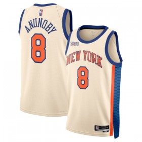 Muške NBA Dres New York Knicks Og Anunoby Nike 2025-26 City Edition Bijela Swingman